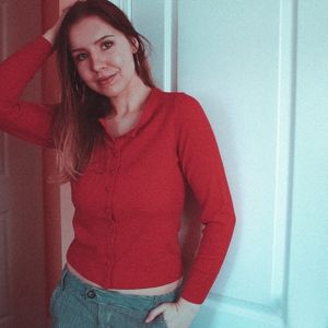 Banana Republic Red Button Up Cardigan